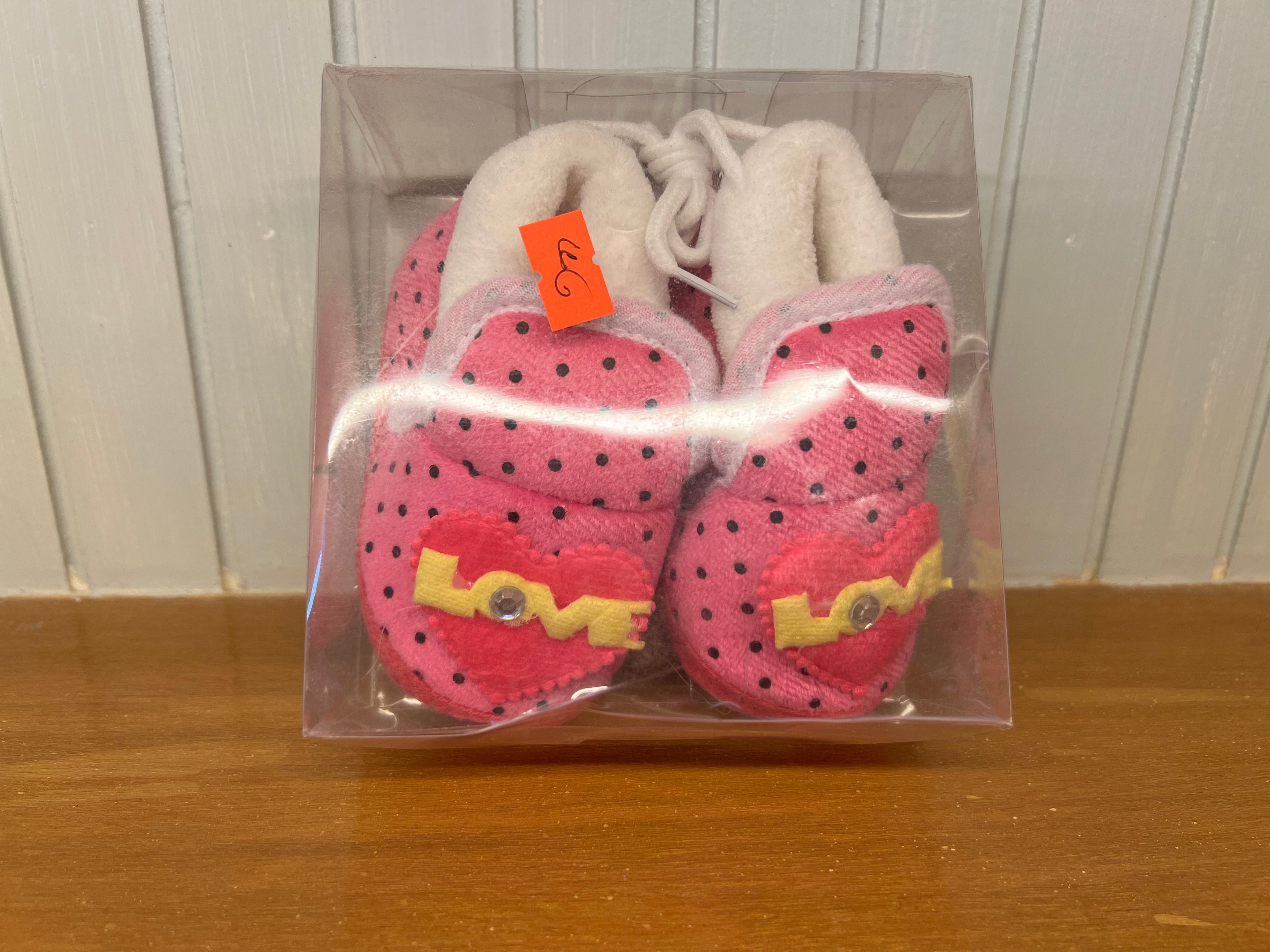 Pink Polka Dot Soft Baby Shoes