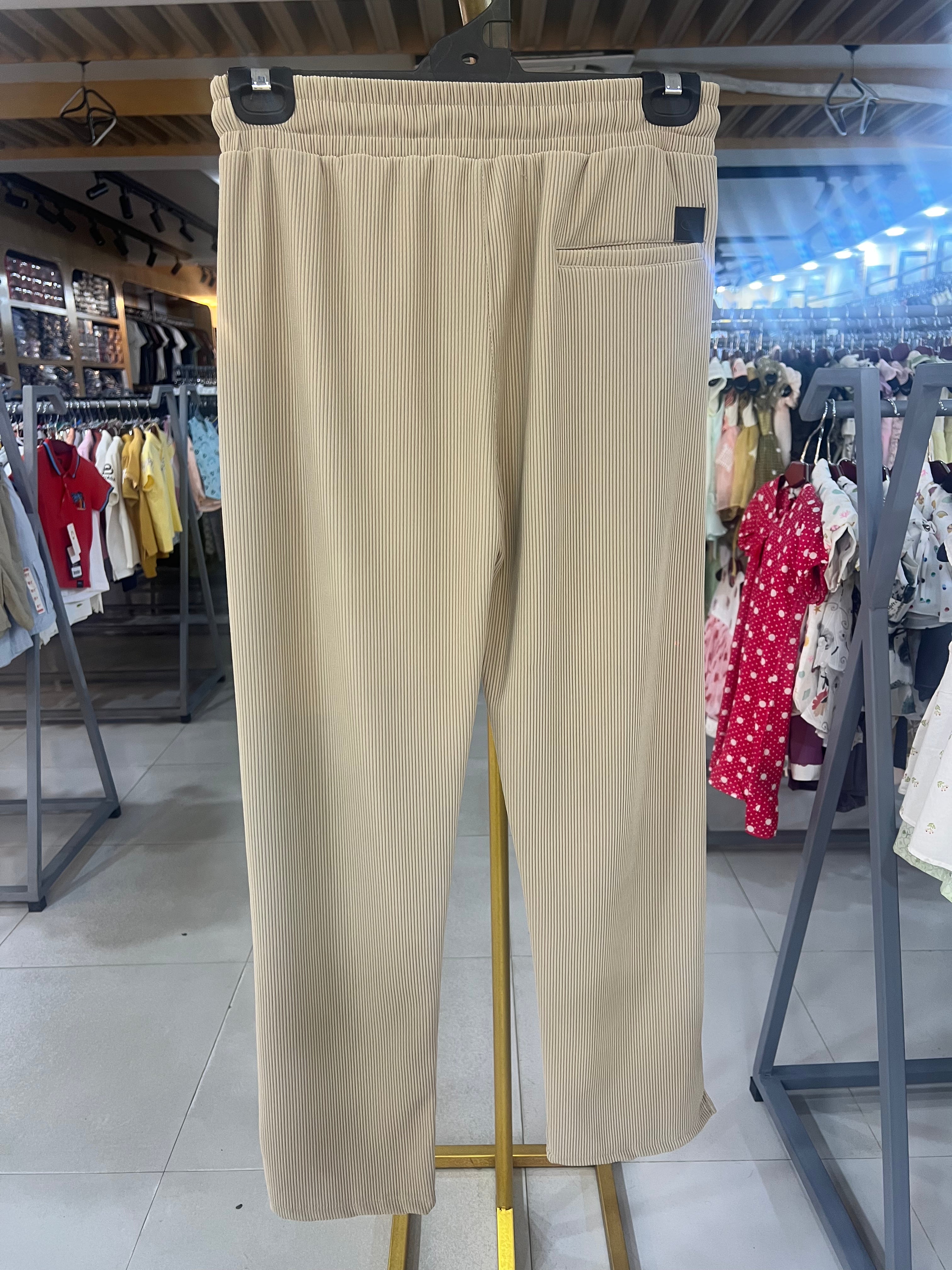 Premium Low Cut Baggy Trouser Cream Beige-TP13