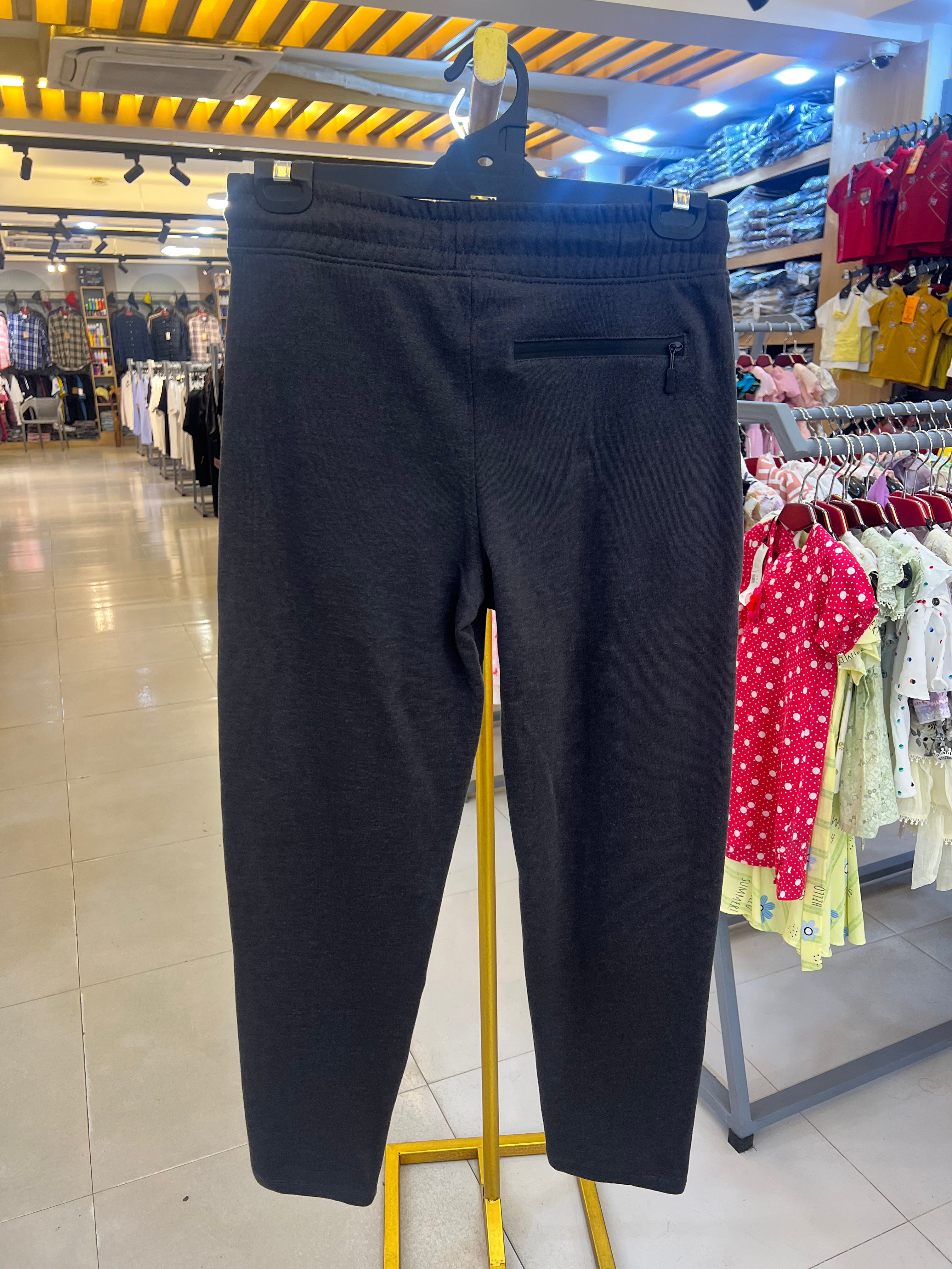 Premium Terry Jogger Pants Charcoal Gray-TP20