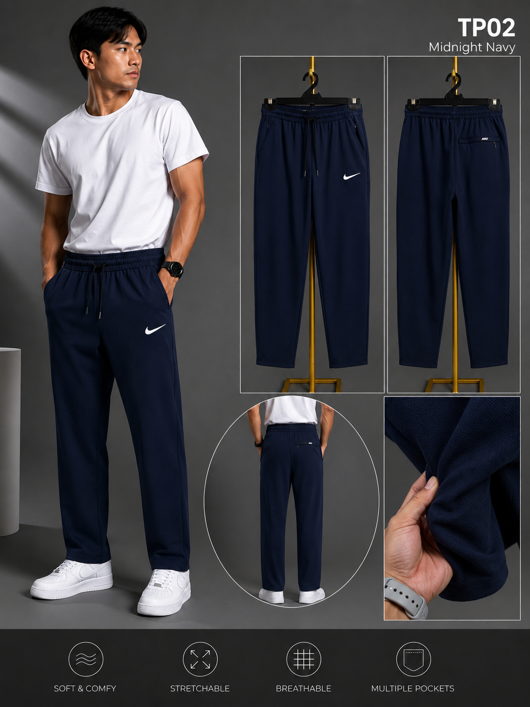 Premium Zipper Pocket Jogger Pant-TP02