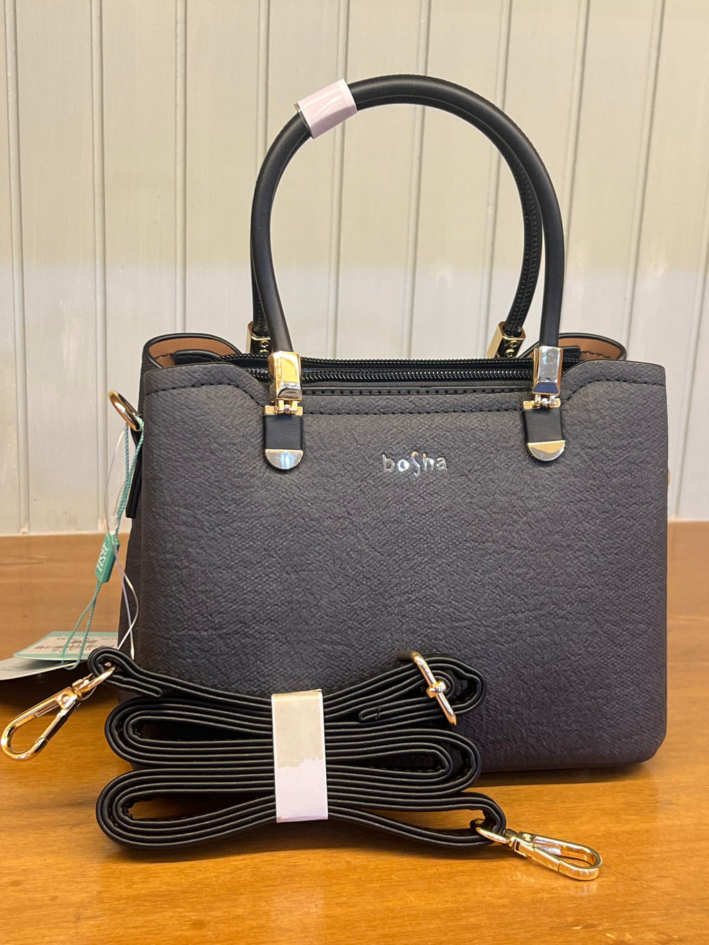 Women’s Structured Handbag with Detachable Shoulder Strap