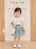Baby Girls Floral Top & Flowy Skirt with Mini Sling Bag – 3-Piece Set.165.