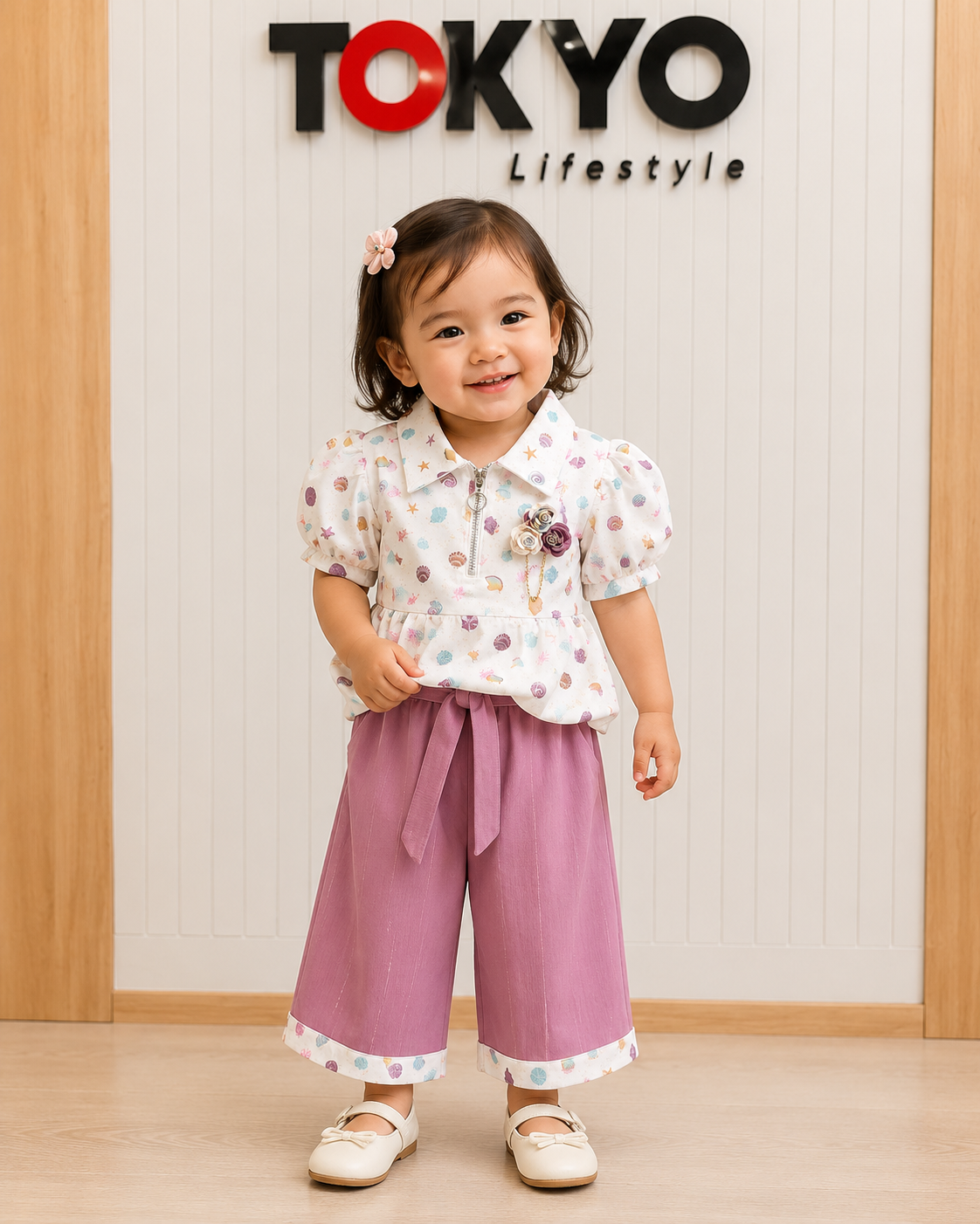 Girls Printed Top & Trouser Set 157