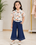 Girls Floral Printed Top & Skirt Set 146