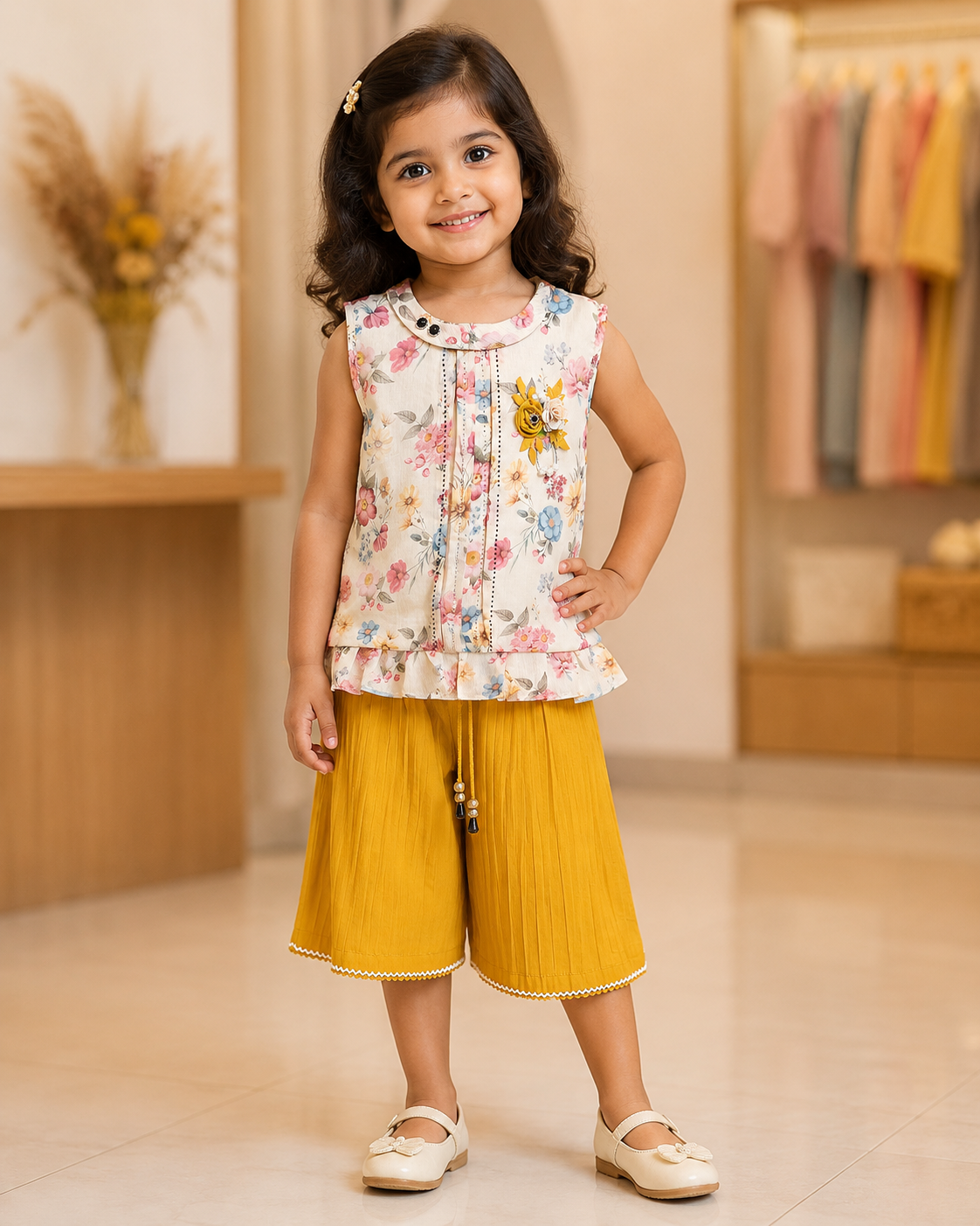 Girls Floral Printed Top & Palazzo Set 147