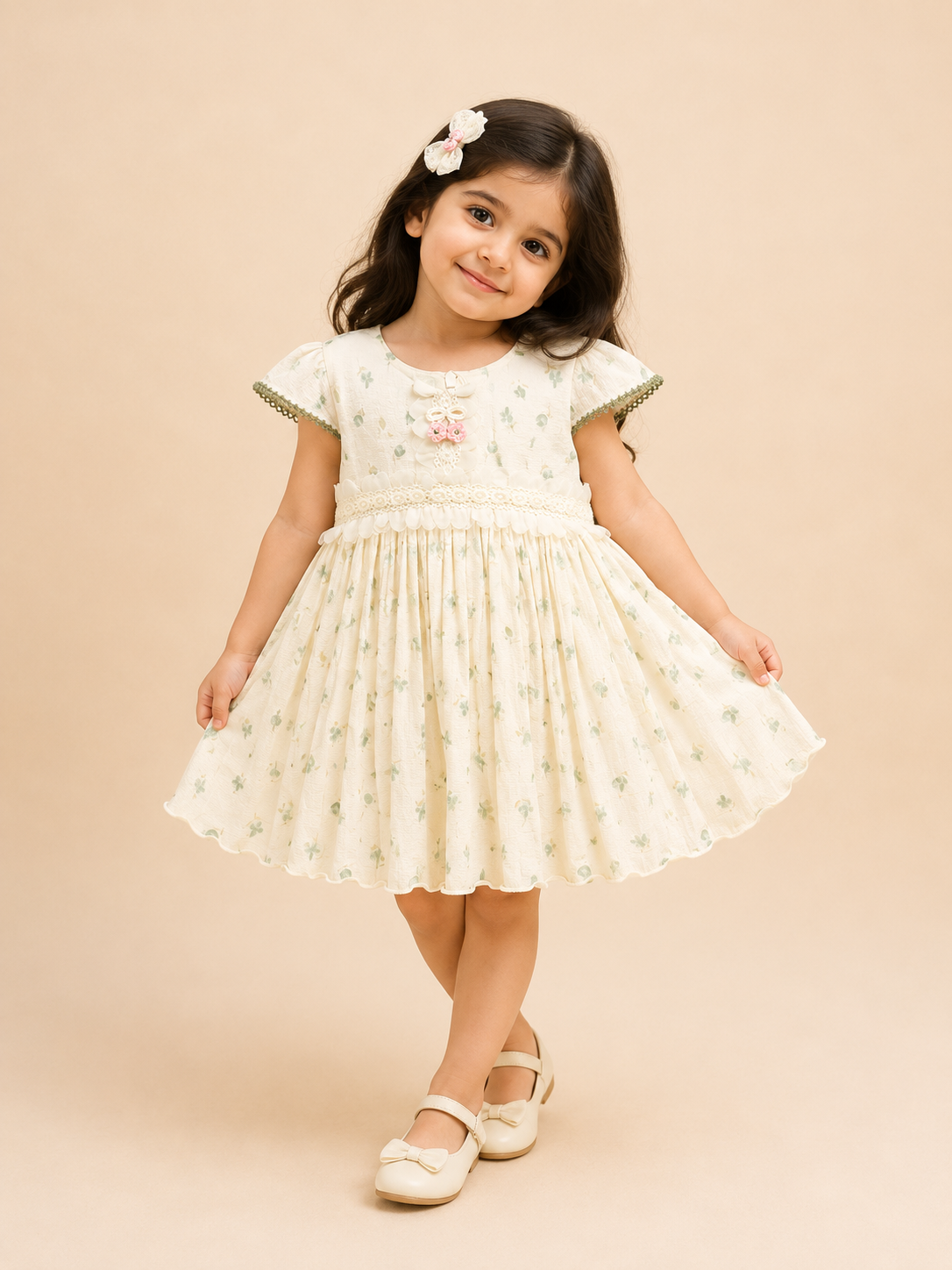 Baby Girls Floral Party Dress Set with Matching Bloomer 75