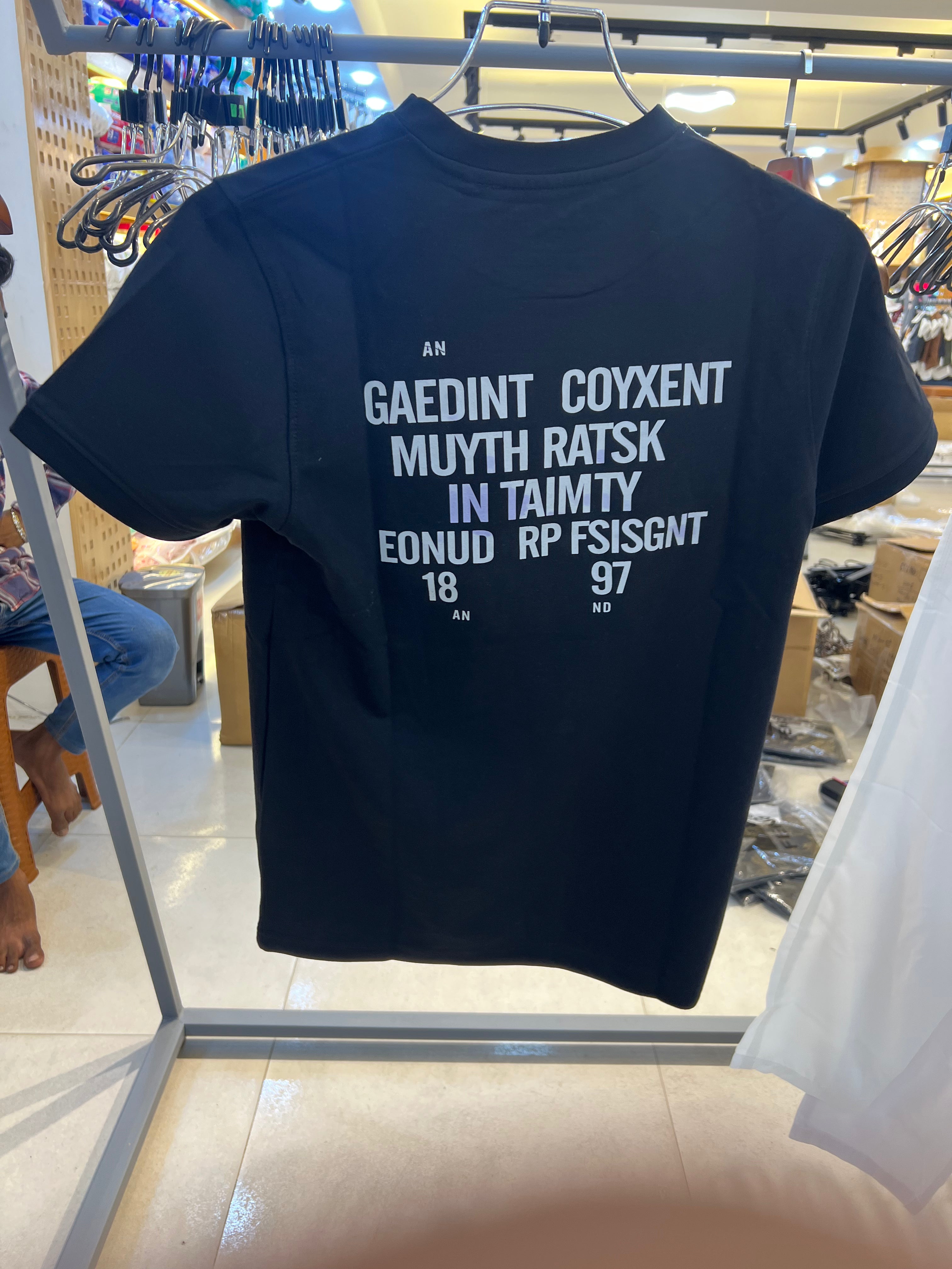 Gatsby Typography Printed T-Shirt for Men – Premium Cotton Regular Fit 1407 B - black