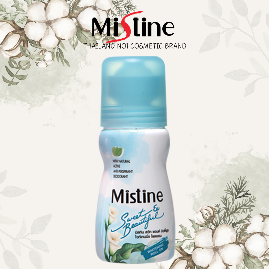 Mistine Roll-On Deodorant Collection – Whitening & Men Extra Variants (Thailand Cosmetic Brand)