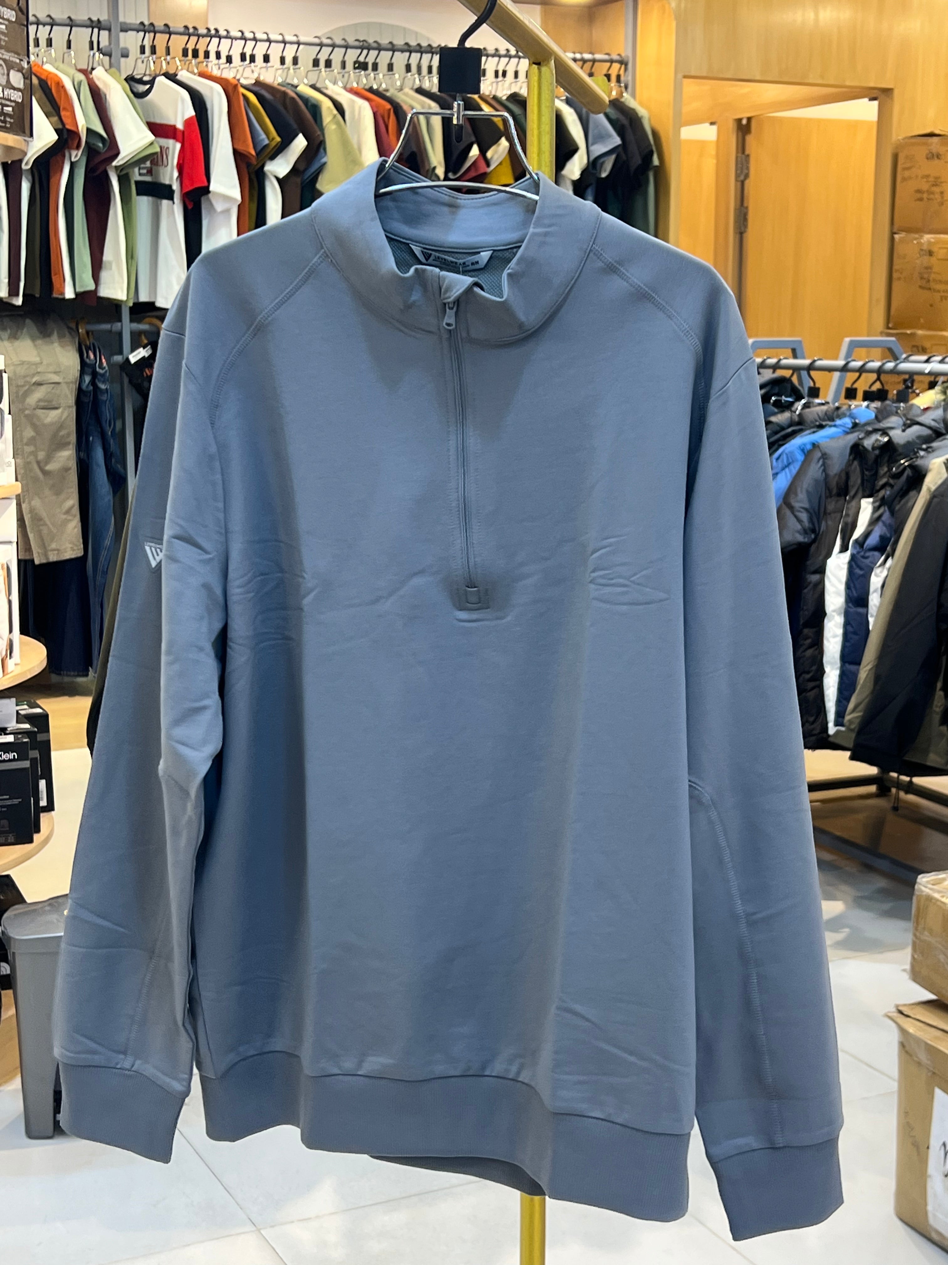 GATSBY Men’s Premium Half-Zip Sweatshirt – PURPLEAC 04