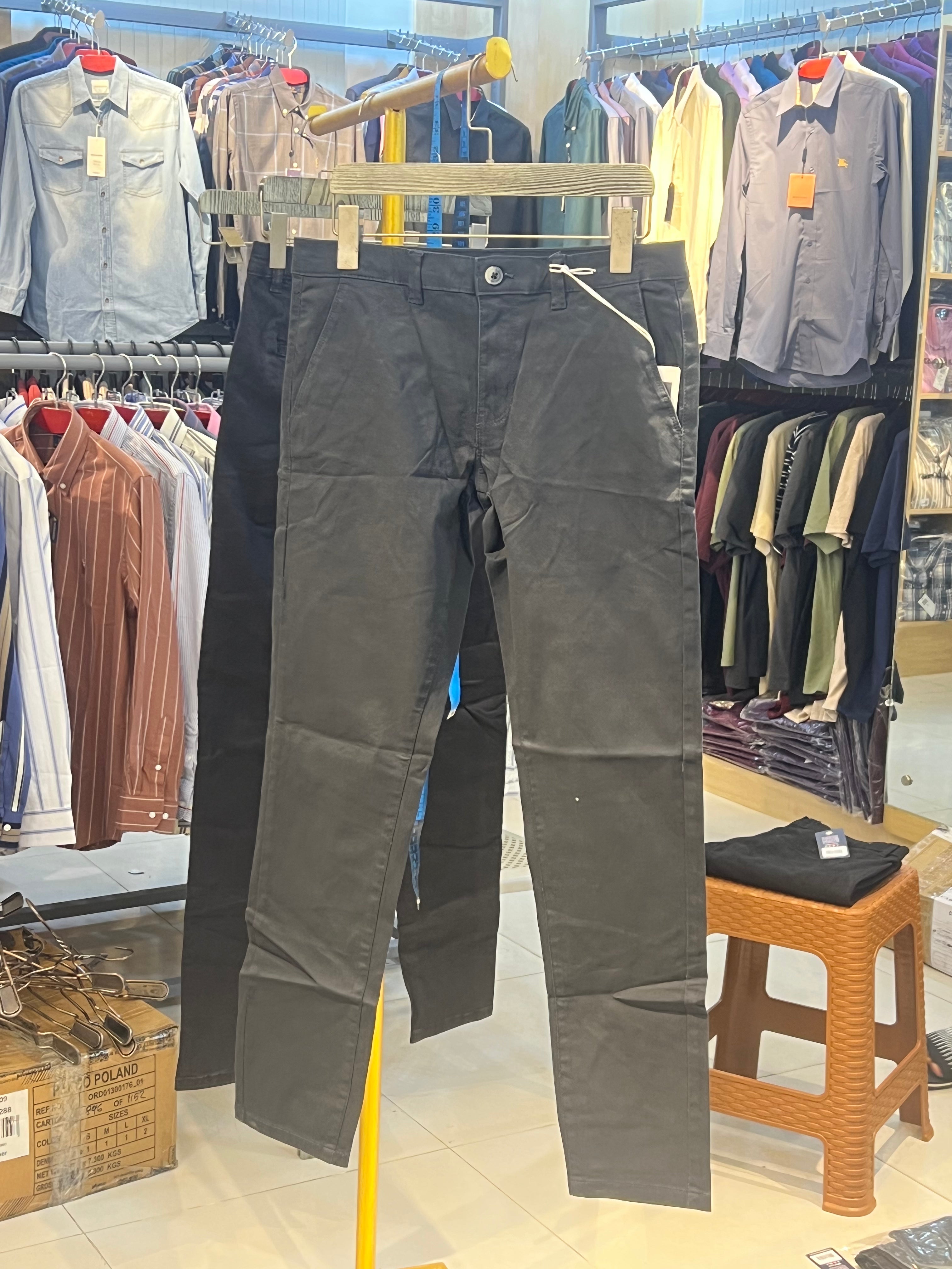 GATSBY Men’s Charcoal navy Slim Fit Chino Pant 7002