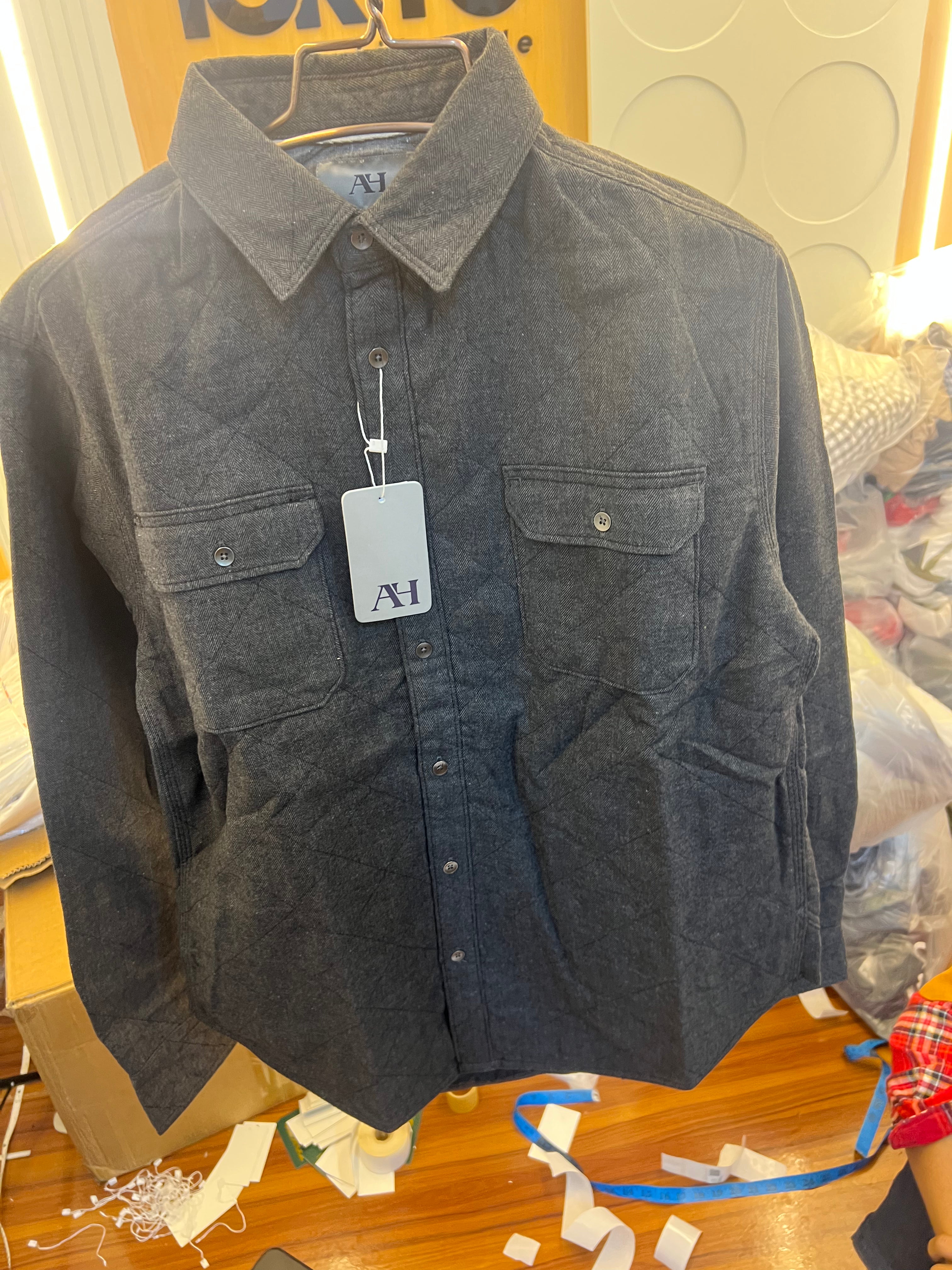 Gatsby Men's HEAVY WINTER SHIRT dark ASH