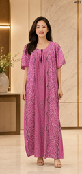 Blush Printed Maxi Dress-ME02