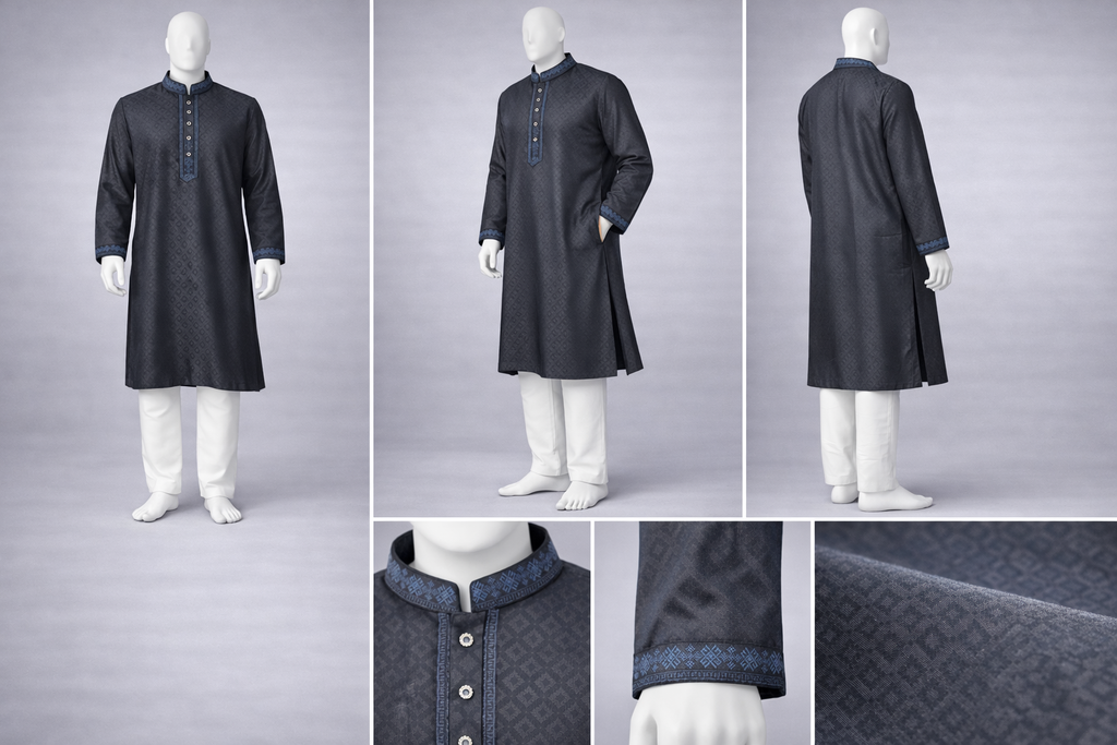 Luxury embroidery Panjabi with premium finish 410