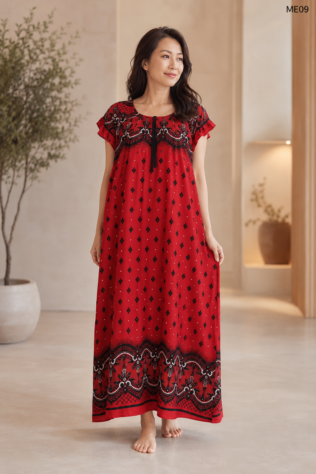 Ruby Paisley Printed Maxi Dress-ME09