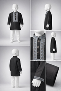 Boys Premium Embroidered Black Panjabi 1203