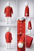 Boys Premium Maroon Panjabi with Shoulder Embroidery 1212