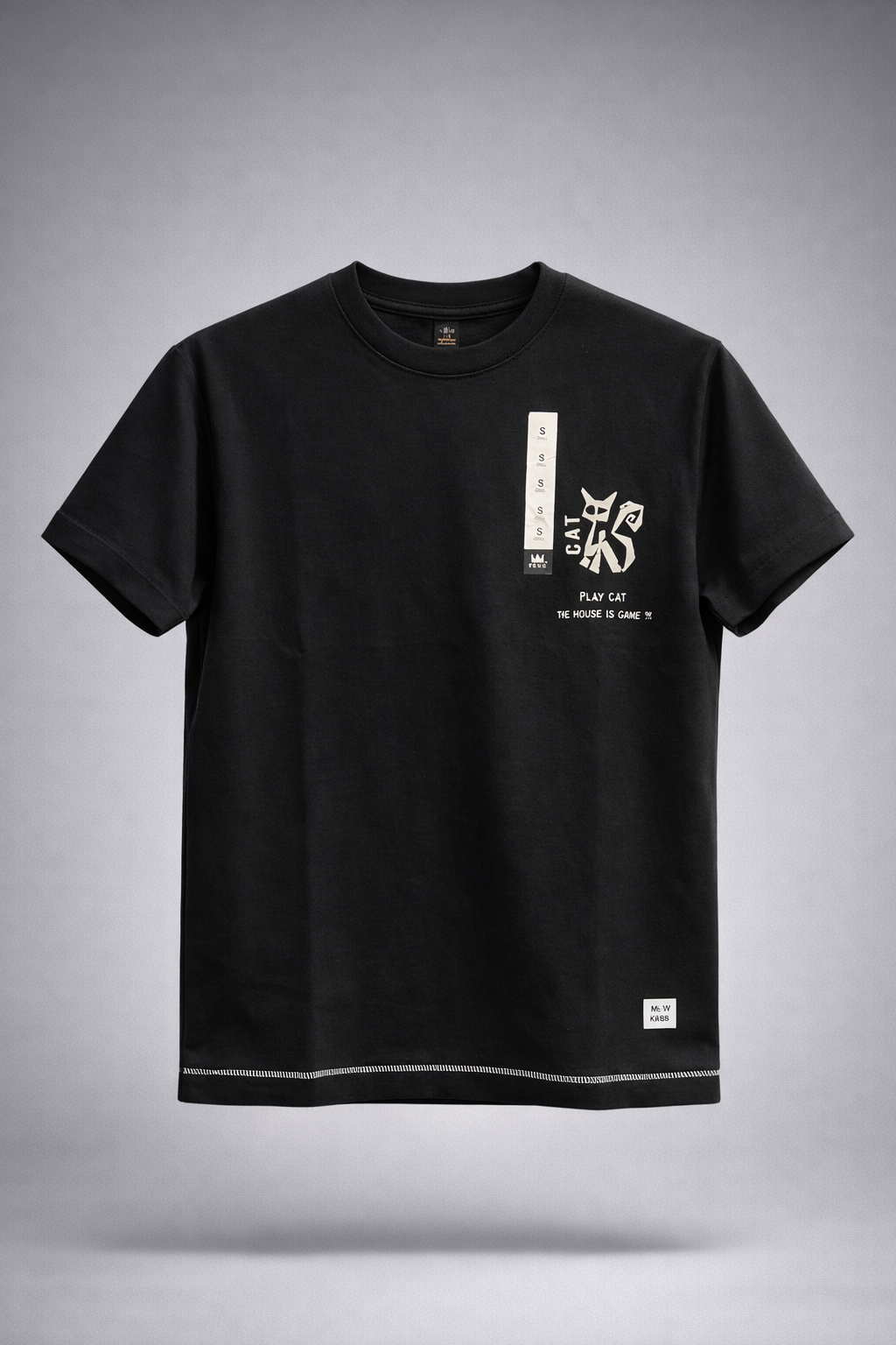 Gatsby Oversized T-Shirt for Men – Premium Stretch Cotton  1408 A black