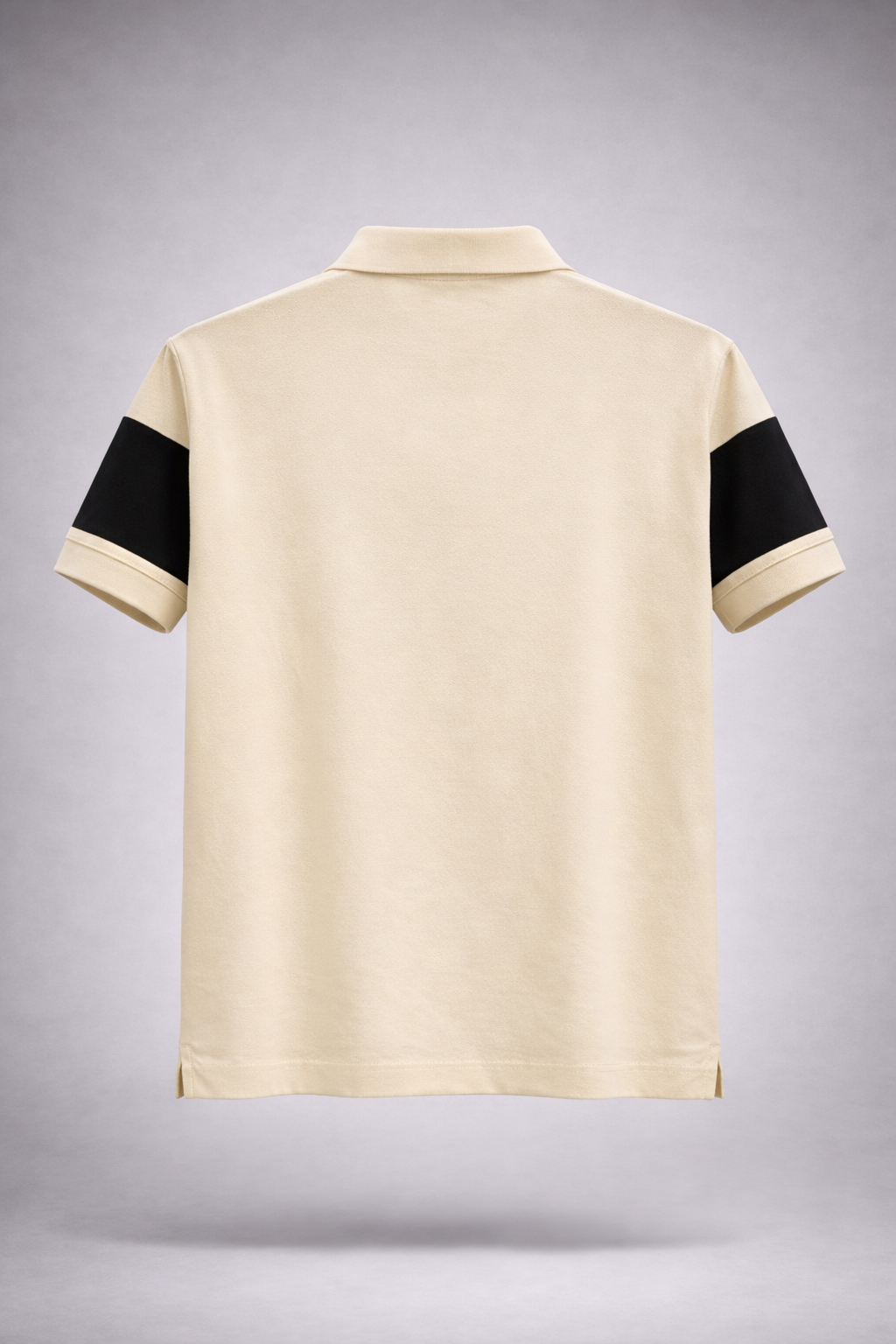 Men's NY Monogram Block Stripe Polo Shirt - Black & Off-White 190