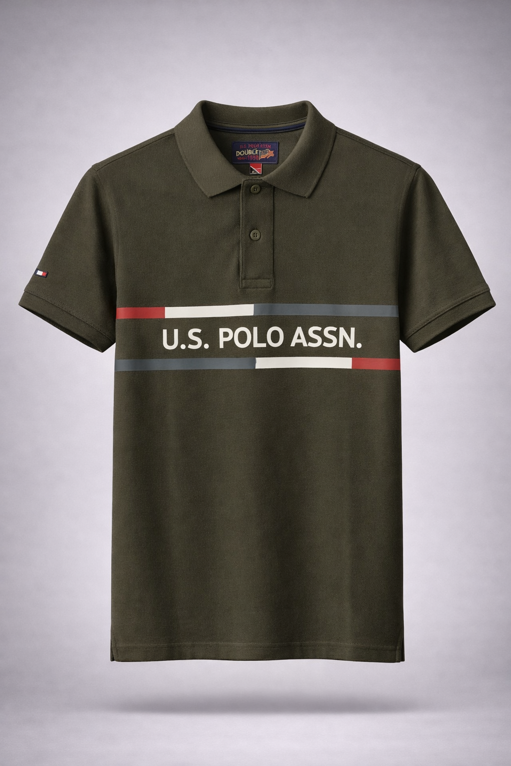 GATSBY Men’s Classic Stripe Polo Shirt olive 9001