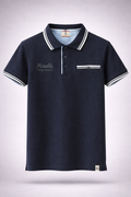 GATSBY Men’s Classic Black Polo Shirt with Contrast Trim