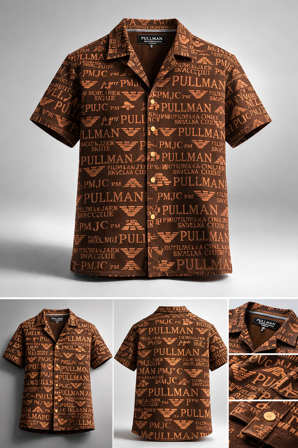 Men's Premium  OPEN COLLAR SHIRT  Jacquard 1012