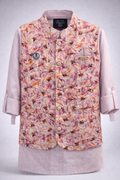Boys Premium Kurta Pajama Set with Printed Waistcoat 410