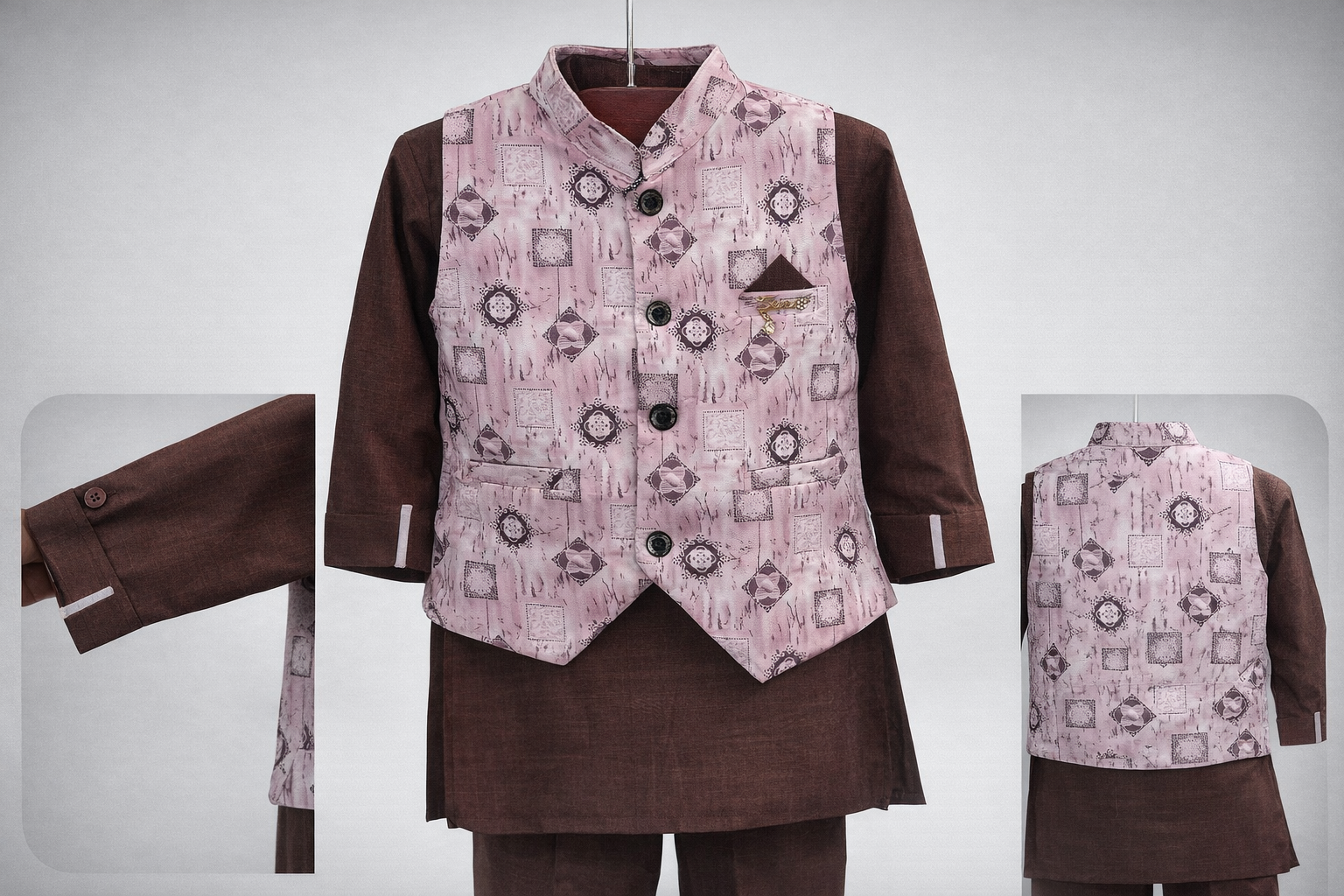 Boys Premium Waistcoat Panjabi Set 387