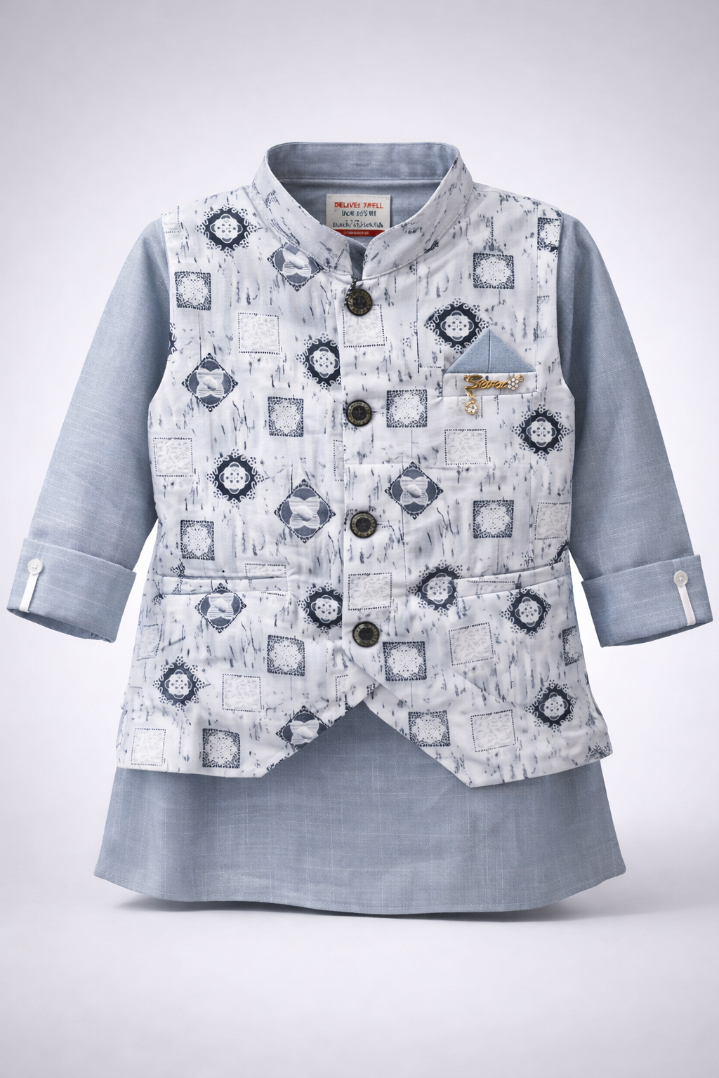 Boys Premium Waistcoat Panjabi Set 387