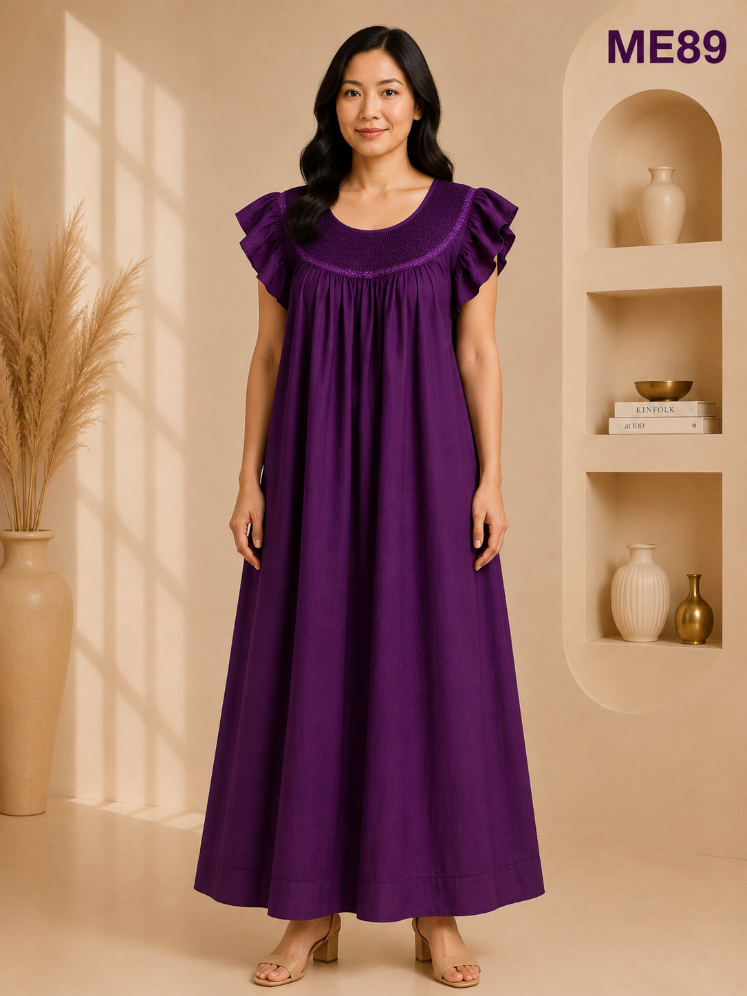 Royal Purple Maxi Dress-ME89