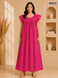 Hot Pink Button Maxi Dress-ME93