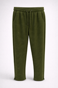Men’s Ribbed Texture Drawstring Jogger Pants 164 Olive