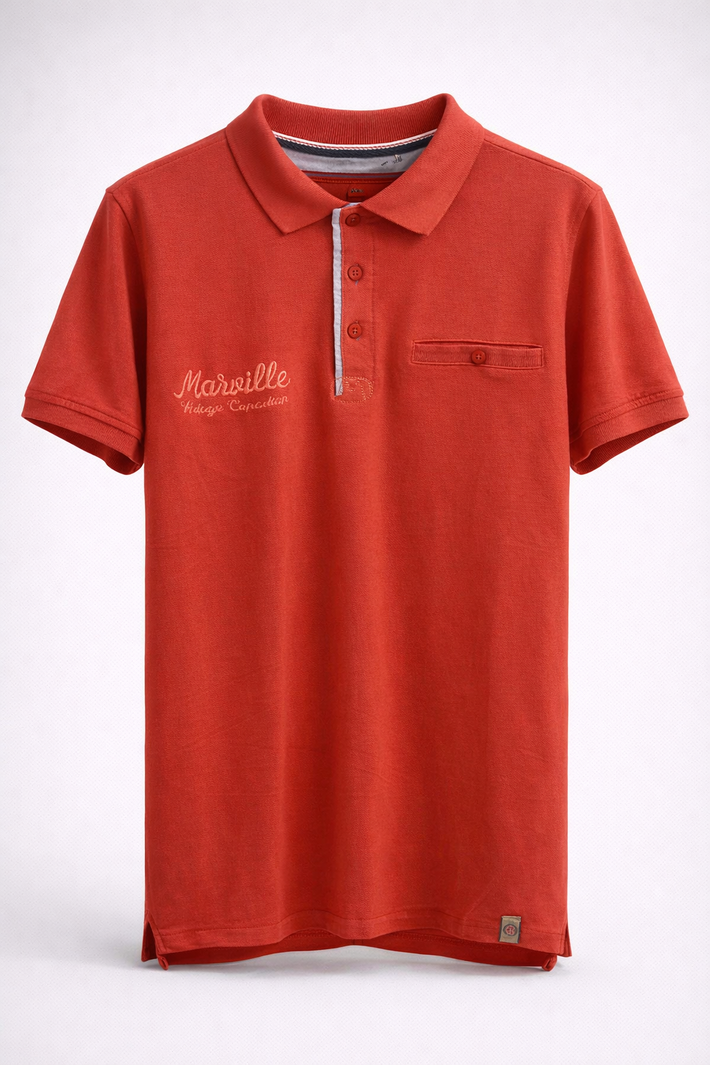 GATSBY Men’s Classic RED Polo Shirt with Contrast Trim