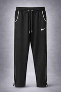 Men's Premium Jacquard Track Pant – Charcoal Black (Zip Pocket & Side Tape) 802