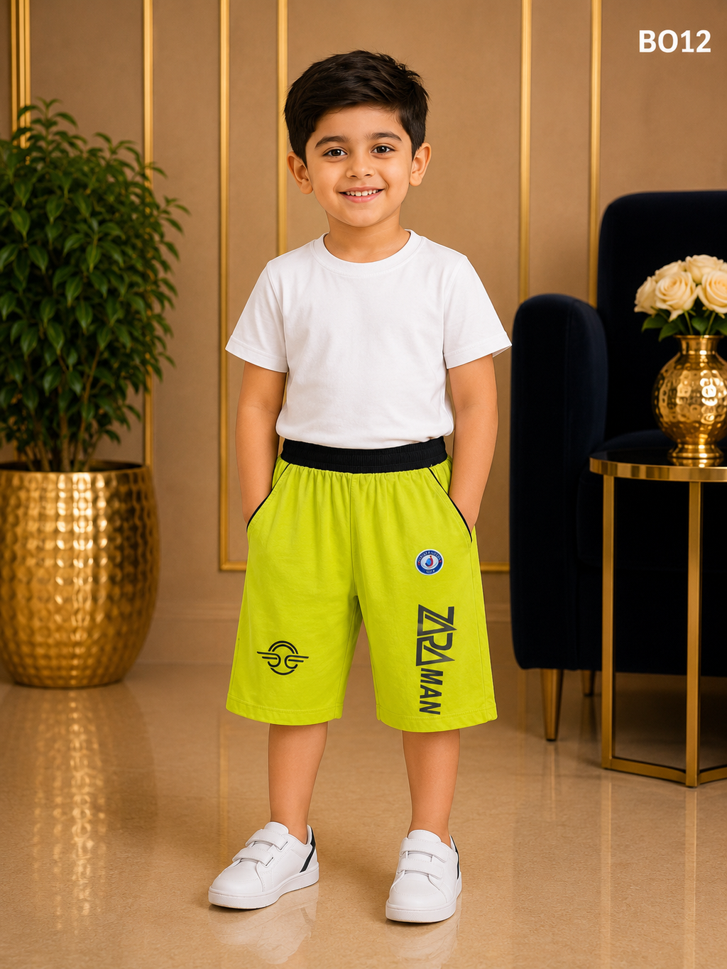 Premium Boys Soft Cotton Summer Casual Shorts - BO12