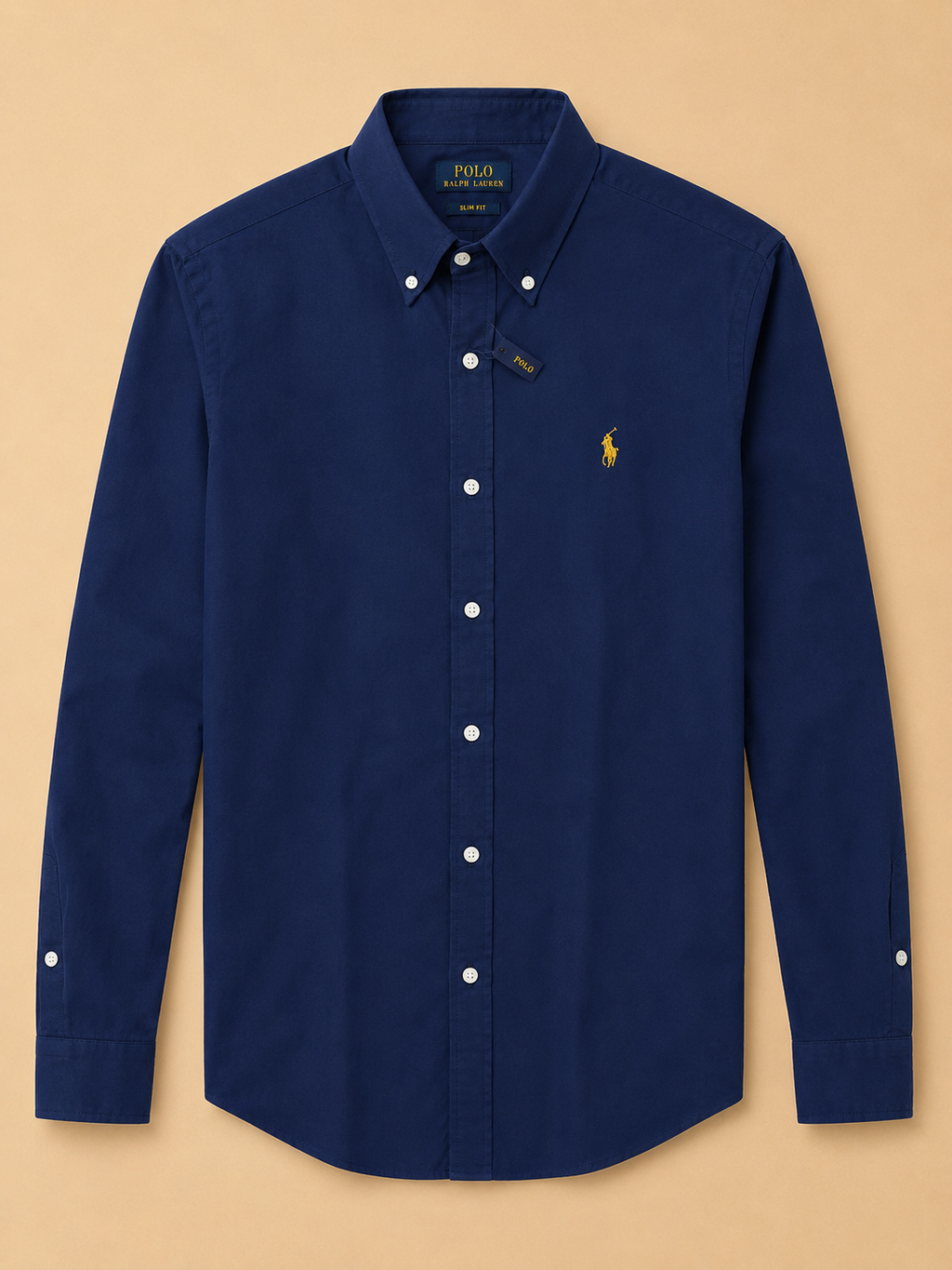 Premium Solid stretch Cotton Shirt RLS Navy 111