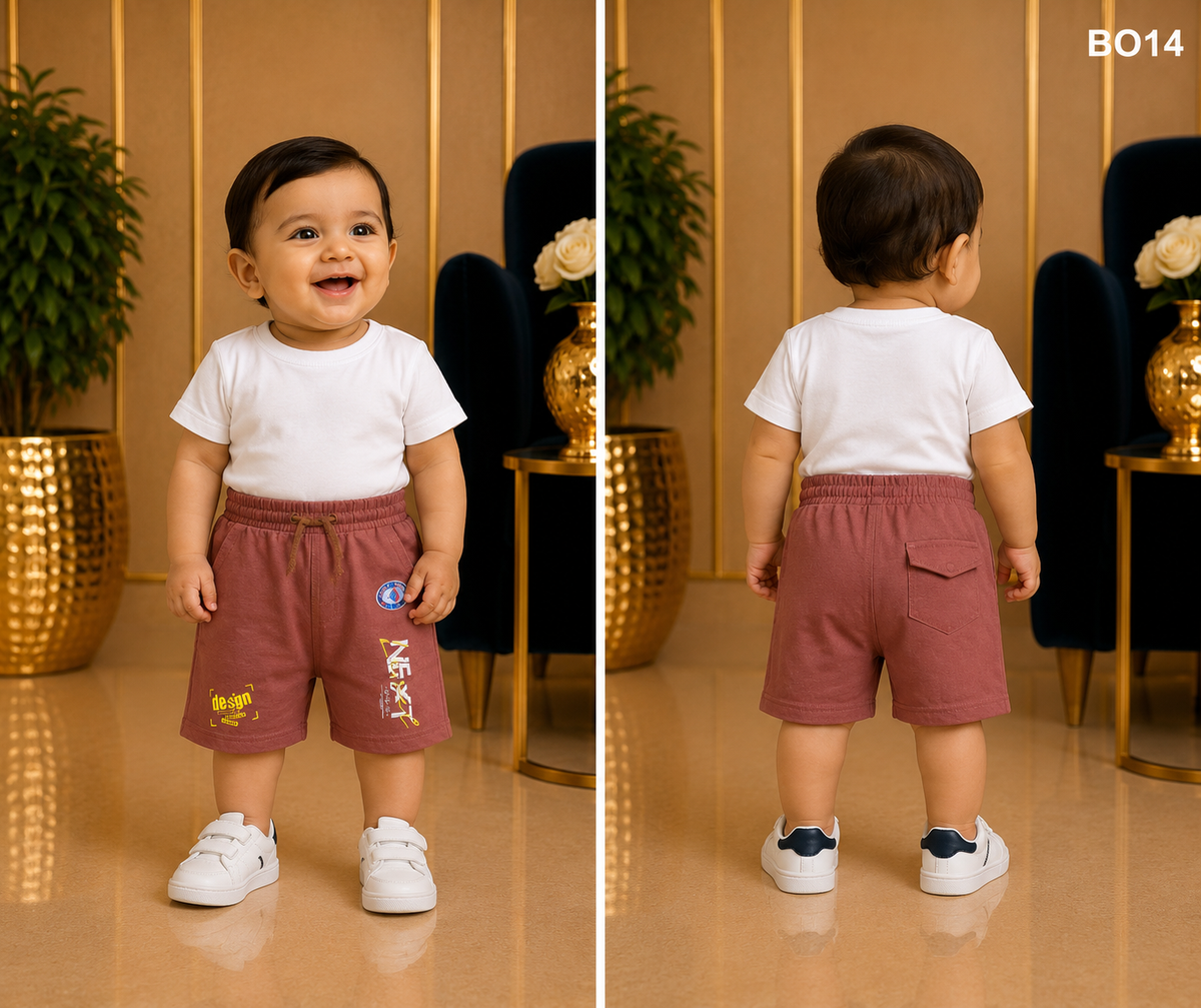 Premium Boys Soft Cotton Summer Casual Shorts - BO14