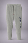 Men's Premium Embroidered Fleece Jogger Pants Silver Ash 114