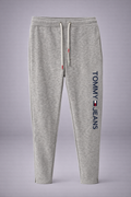 Men's Premium Embroidered Fleece Jogger Pants Light Ash 113