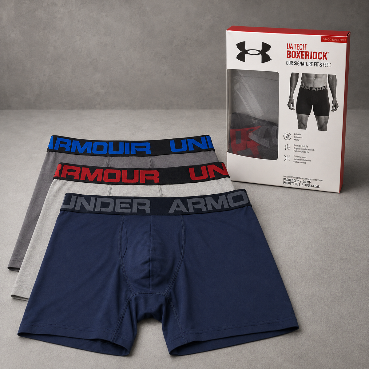 Men's super premium 3-Pack Cotton Stretch Boxerjock
