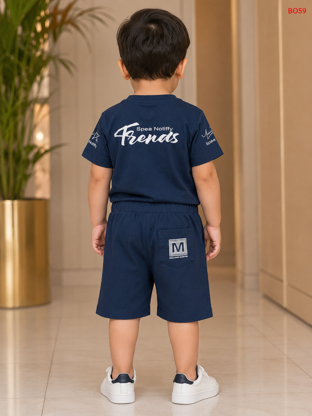 Boys Premium Graphic T-Shirt & Shorts Set-BO59