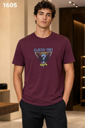 GATSBY Mens T-shirt STY 1605 _Guess Maroon