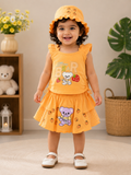 Girls Cute Bear Top, Skirt & Hat 3-Piece Set 142