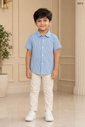 Boys Premium Stripe Short Sleeve Shirt-BS13