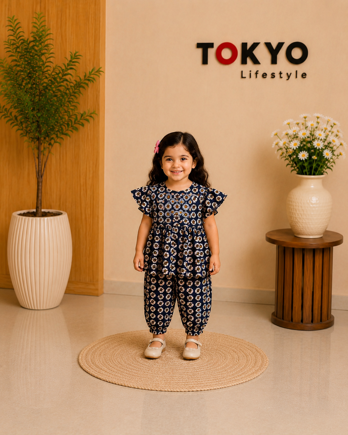 Girls Floral Printed Top & Pant Set (3 Colors) 1890