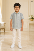 Boys Premium Stripe Short Sleeve Shirt-BS16