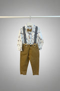 GATSBY Baby Formal Suspender Set – Printed Shirt with Bow Tie MIXED-1 951