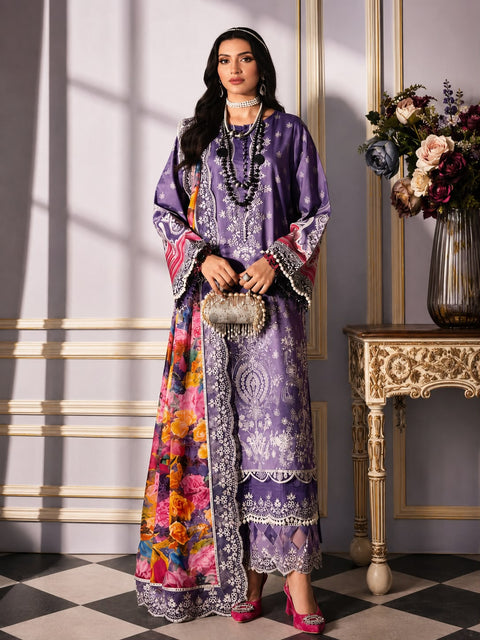 Luxury Digital Printed Lawn Unstitched Three Piece Set -C535