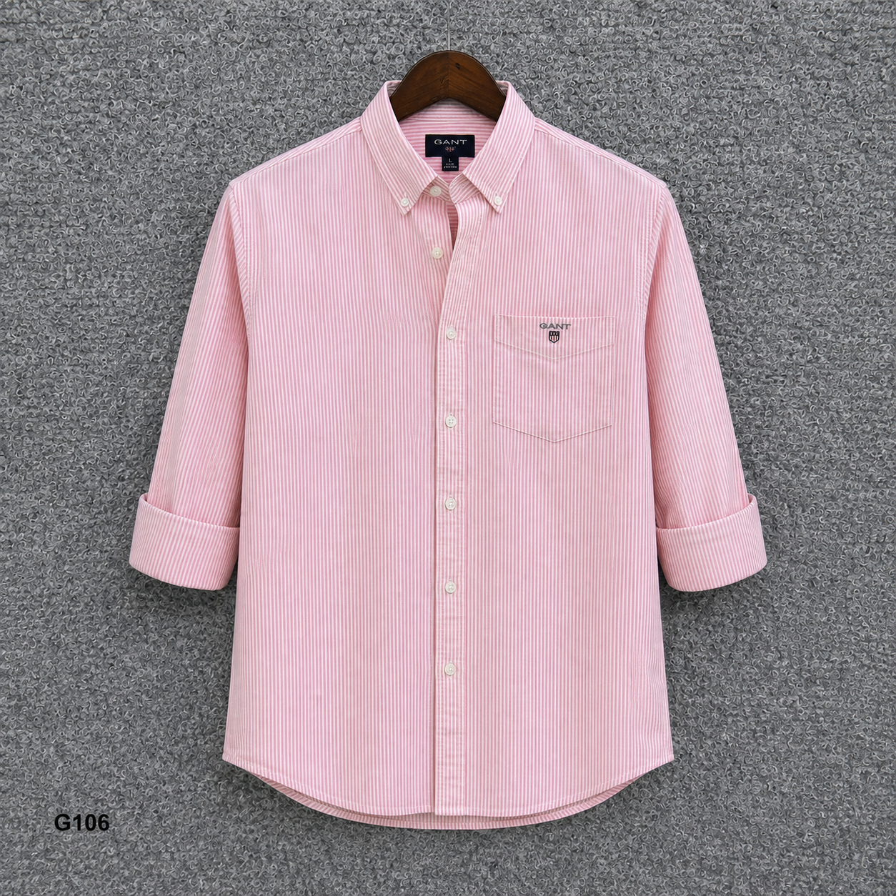 GATSBY Mens F/S Strip Shirt_ GNTS G106