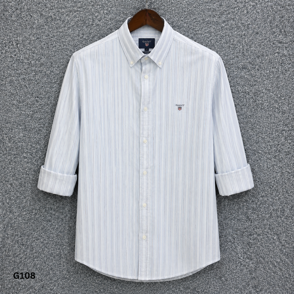 GATSBY Mens F/S Strip Shirt_ GNTS G108