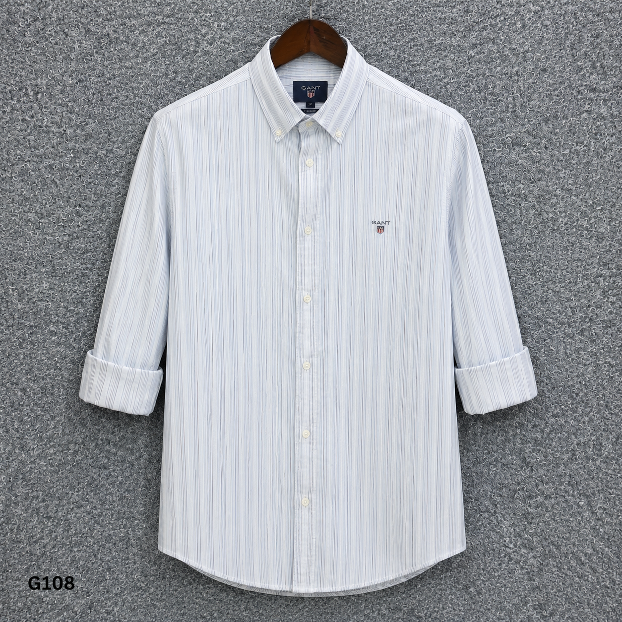 GATSBY Mens F/S Strip Shirt_ GNTS G108